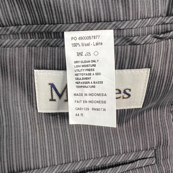 Calvin Klein Blazer Jacket Mens Size 44 Regular 100% Wool Sport Coat Grey - Picture 9 of 10